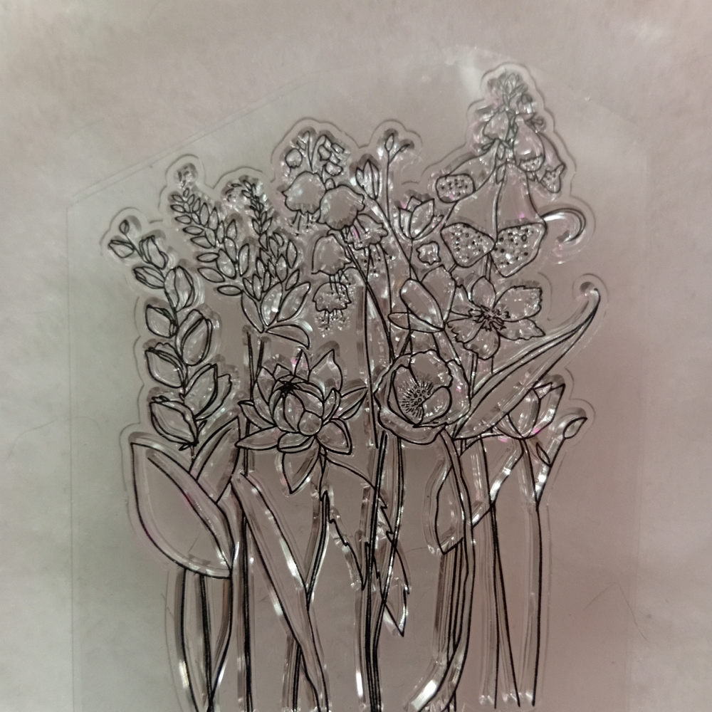 Floral Design Clear Stamp